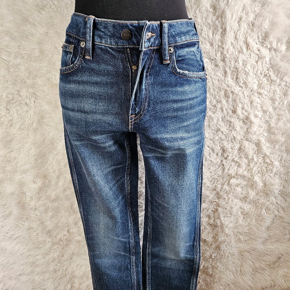 Polo Ralph Lauren Women's Blue Tompkins Mid rise skinny Denim Jeans 25